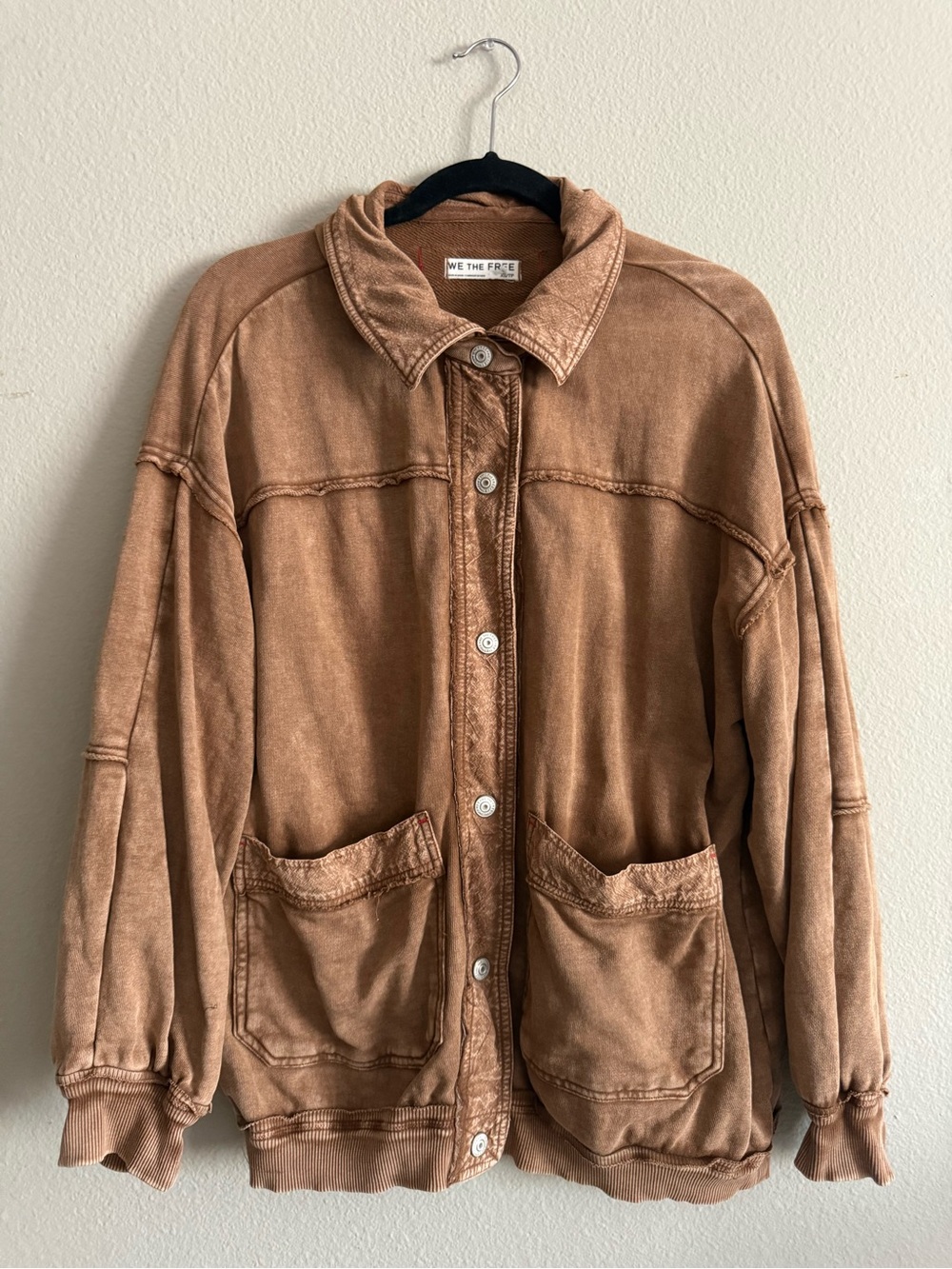 FREE PEOPLE Gauge Cardi Oversized Button Jacket Size XS - Picture 5 of 10